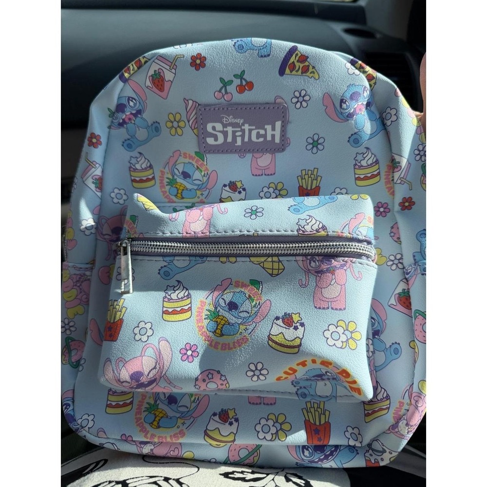 Disney Stitch Angel Mini Backpack Kids Blue NWT Bioworld Treats Print NWT